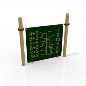 Math educational playground panel